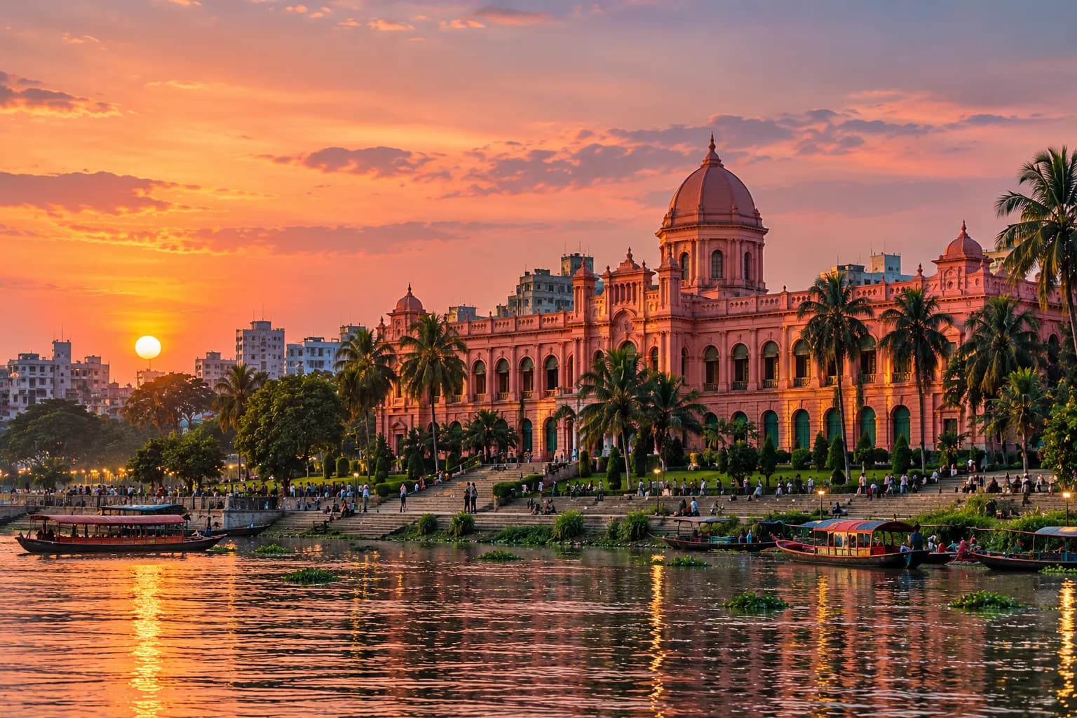 Historic architecture and city life